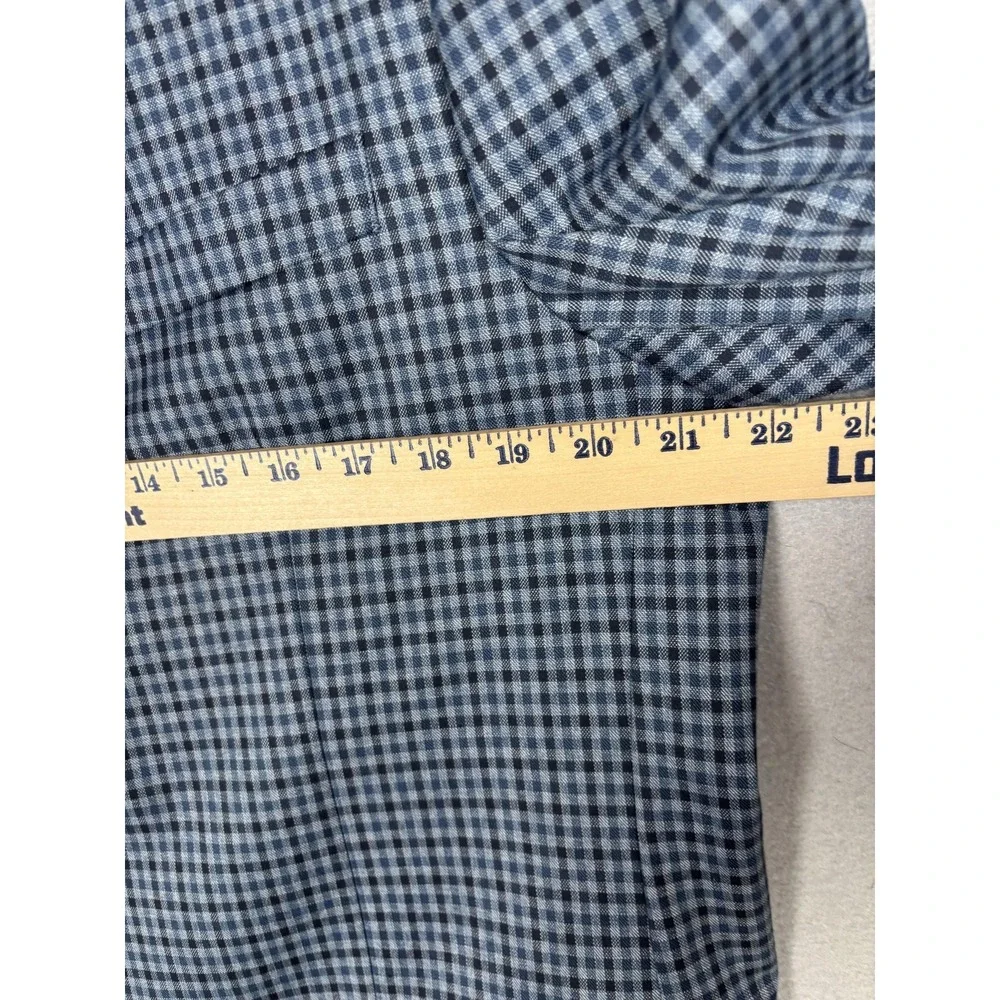 Lauren Ralph Lauren Blazer Mens 42L Blue Checked 2 Button Stretch Sport Coat